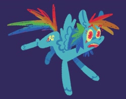 Size: 1851x1449 | Tagged: safe, artist:astroeden, rainbow dash, pegasus, pony, g4, backwards cutie mark, solo