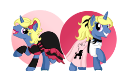 Size: 1280x820 | Tagged: safe, artist:tenderrain-art, oc, oc only, oc:azure/sapphire, pony, unicorn, can-can dress, clothes, crossdressing, dress, femboy, lipstick, male, poodle skirt, saloon girl, simple background, skirt, solo, transparent background