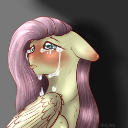 Size: 3000x3000 | Tagged: safe, artist:mikeyboo, derpibooru exclusive, fluttershy, pegasus, pony, g4, blushing, crying, high res, pouty lips, sad, sketchy, solo, teary eyes, vent art