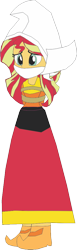 Size: 332x1073 | Tagged: safe, artist:caido58, sunset shimmer, equestria girls, g4, arm behind back, bondage, bound and gagged, cloth gag, dutch, gag, rope, simple background, solo, tied up, transparent background