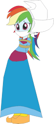 Size: 427x978 | Tagged: safe, artist:caido58, rainbow dash, equestria girls, g4, arm behind back, bondage, bound and gagged, cloth gag, dutch, gag, rope, simple background, solo, tied up, transparent background