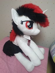 Size: 3024x4032 | Tagged: safe, artist:megatarot, oc, oc only, oc:blackjack, pony, unicorn, fallout equestria, fallout equestria: project horizons, clothes, fanfic art, irl, life size, photo, plushie, schoolgirl