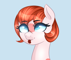 Size: 2000x1700 | Tagged: safe, artist:plaguemare, oc, oc only, oc:chip breeze, pony, :p, bust, female, hypnosis, hypnotized, mare, mlem, portrait, silly, tongue out