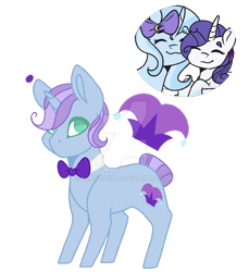 Size: 1024x1118 | Tagged: safe, artist:firefox238, rarity, trixie, oc, g4, female, lesbian, magical lesbian spawn, offspring, parent:rarity, parent:trixie, parents:rarixie, rarixie, shipping, simple background, transparent background