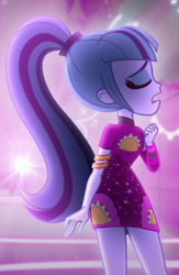 Size: 370x567 | Tagged: safe, screencap, sonata dusk, equestria girls, find the magic, g4, my little pony equestria girls: better together, clothes, cropped, dress, female, minidress, solo, taco dress