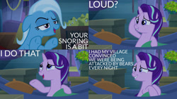 Size: 1280x720 | Tagged: safe, edit, edited screencap, editor:quoterific, screencap, starlight glimmer, trixie, g4, my little pony: friendship is magic, road to friendship, hammock, trixie's wagon