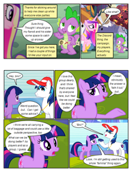 Size: 612x792 | Tagged: safe, artist:newbiespud, edit, edited screencap, screencap, princess cadance, shining armor, spike, twilight sparkle, alicorn, dragon, pony, unicorn, comic:friendship is dragons, g4, baseball cap, cap, comic, dialogue, eyelashes, female, hat, hoof shoes, horn, jewelry, male, mare, open mouth, peytral, raised hoof, screencap comic, scroll, stallion, tiara, unicorn twilight, unshorn fetlocks, wings