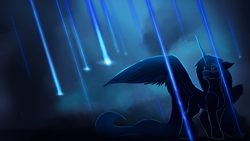 Size: 3840x2160 | Tagged: safe, artist:tenebrisnoctus, princess luna, alicorn, pony, g4, female, high res, mare, solo, spread wings, wings