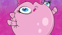 Size: 640x360 | Tagged: safe, screencap, pinkie pie, balloon pony, earth pony, inflatable pony, pony, g4.5, my little pony: pony life, princess probz, :p, balloonie pie, female, fetish fuel, inflation, solo, spherical inflation, tongue out