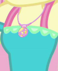 Size: 1920x2366 | Tagged: safe, screencap, fluttershy, human, equestria girls, equestria girls series, g4, star crossed, boobshot, breasts, cropped, female, geode of fauna, jewelry, magical geodes, necklace, pictures of chests, solo