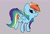 Size: 2448x1646 | Tagged: safe, artist:kindakismet, rainbow dash, pegasus, pony, g4, profile, smiling, solo, squint