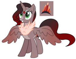 Size: 1280x984 | Tagged: safe, artist:princess-kitsune-tsu, oc, oc only, alicorn, pony, base used, female, mare, offspring, parent:king sombra, parents:canon x oc, simple background, solo, transparent background