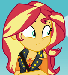 Size: 946x1040 | Tagged: safe, screencap, sunset shimmer, equestria girls, equestria girls specials, g4, my little pony equestria girls: better together, my little pony equestria girls: forgotten friendship, cropped, geode of empathy, magical geodes, solo