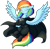 Size: 2172x2128 | Tagged: safe, artist:wownamesarehard, derpibooru exclusive, rainbow dash, pony, g4, crossover, cute, dc comics, dc extended universe, high res, justice league, male, restorethesnyderverse, simple background, solo, superhero, superman, transparent background, zack snyder's justice league