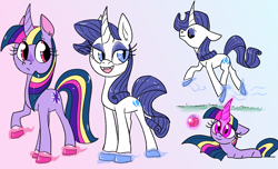 Size: 1974x1202 | Tagged: safe, artist:northernlightsone, rarity, twilight sparkle, ghost, ghost pony, pony, undead, unicorn, g4, alternate hairstyle, alternate universe, apple, bedroom eyes, curved horn, duo, eyes closed, fangs, female, floating, food, glowing horn, horn, levitation, magic, mare, open mouth, raised hoof, telekinesis, unicorn twilight