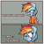 Size: 1500x1500 | Tagged: safe, artist:lou, rainbow dash, pegasus, pony, g4, clothes, comic, jail, meme, ponified meme, prison outfit, prisoner rd, solo