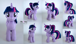 Size: 2200x1278 | Tagged: safe, artist:meplushyou, twilight sparkle, alicorn, pony, g4, alternate hairstyle, irl, photo, plushie, solo, twilight sparkle (alicorn)