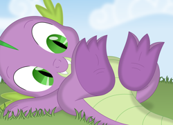 Size: 3552x2574 | Tagged: safe, artist:porygon2z, spike, dragon, g4, feet, high res, soles, solo, toes, underfoot