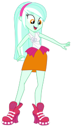 Size: 1407x2498 | Tagged: safe, alternate version, artist:gmaplay, lyra heartstrings, equestria girls, g4, life is a runway, alternate hairstyle, clothes, simple background, solo, transparent background