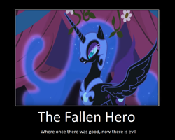 Size: 1098x880 | Tagged: safe, artist:thejboy88, edit, edited screencap, screencap, nightmare moon, alicorn, pony, friendship is magic, g4, my little pony: friendship is magic, demotivational poster, female, mare, meme