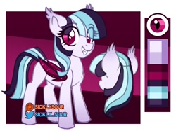 Size: 971x726 | Tagged: safe, artist:sickly-sour, oc, oc only, bat pony, pony, female, mare, reference sheet, solo