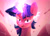 Size: 3000x2160 | Tagged: safe, artist:naafreelanceartist, twilight sparkle, alicorn, pony, g4, my little pony: friendship is magic, twilight's kingdom, blood, female, fight, glowing eyes, glowing horn, high res, horn, injured, magic, mare, nosebleed, scene interpretation, signature, smiling, smirk, solo, spread wings, twilight sparkle (alicorn), wings