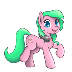 Size: 800x800 | Tagged: safe, artist:darkdoomer, oc, oc only, oc:ginger sue, pony, female, headphones, simple background, solo, transparent background