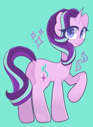 Size: 1507x2048 | Tagged: safe, artist:softpound, starlight glimmer, pony, unicorn, g4, looking back, smiling, solo