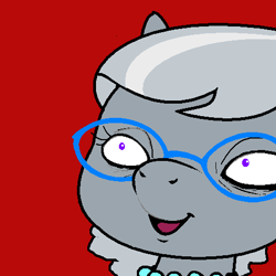 Size: 480x480 | Tagged: safe, artist:darkdoomer, silver spoon, earth pony, pony, g4, bully, bullying, face, faic, female, filly, reaction image, solo