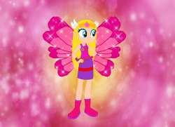 Size: 756x548 | Tagged: safe, artist:selenaede, artist:user15432, fairy, human, hylian, equestria girls, g4, barely eqg related, base used, base:selenaede, boots, charmix, clothes, crossover, crown, equestria girls style, equestria girls-ified, fairy wings, fairyized, hand on hip, high heel boots, high heels, jewelry, magic winx, nintendo, pink dress, pink shoes, pink wings, princess zelda, rainbow s.r.l, regalia, shoes, solo, sparkly background, sparkly wings, the legend of zelda, toon zelda, wings, winx, winx club, winxified