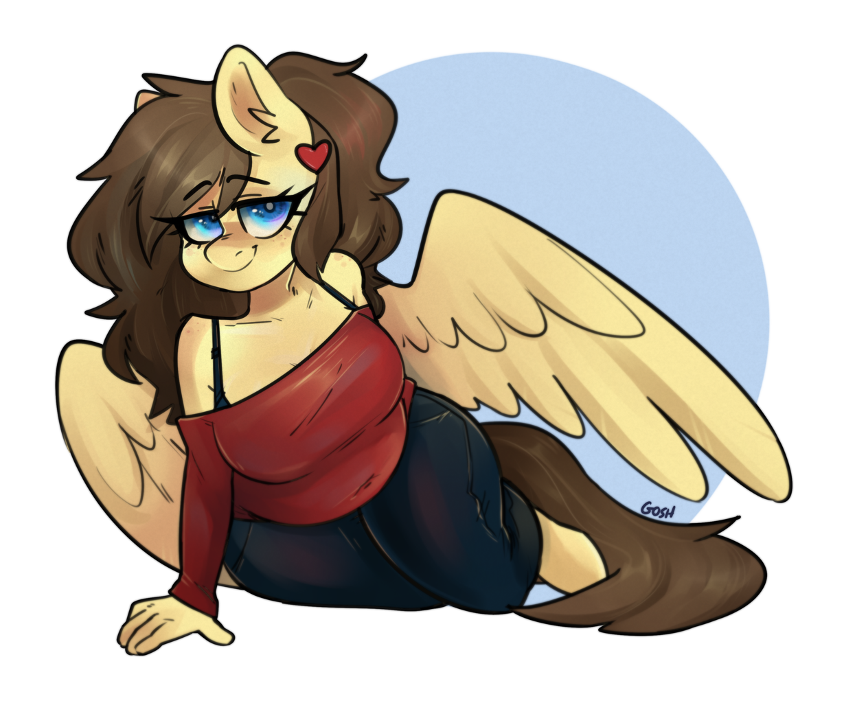 2578904 Suggestive Artistgoshhhh Oc Ocretro Hearts Pegasus Anthro Unguligrade Anthro 9156