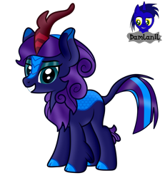 Size: 3840x4154 | Tagged: safe, artist:damlanil, oc, oc only, oc:star eyes, kirin, pony, adorasexy, commission, cute, eyeshadow, female, horn, kirin-ified, looking at you, makeup, mare, sexy, shiny mane, show accurate, simple background, smiling, solo, species swap, transparent background, vector