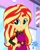 Size: 850x1050 | Tagged: safe, artist:rjp.rammy, artist:sapphiregamgee, sunset shimmer, equestria girls, g4, belt, clothes, cute, female, geode of empathy, looking at you, magical geodes, shimmerbetes, shirt, smiling, solo