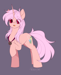 Size: 2160x2648 | Tagged: safe, artist:neonishe, oc, oc only, pony, unicorn, commission, high res, jewelry, necklace, simple background, solo