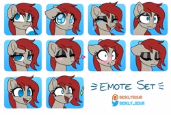 Size: 4096x2755 | Tagged: safe, artist:sickly-sour, oc, oc only, oc:ponepony, emotes
