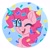 Size: 1214x1214 | Tagged: safe, artist:sickly-sour, pinkie pie, earth pony, pony, g4, confetti, female, hat, mare, one eye closed, party hat, solo, wink