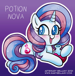 Size: 600x605 | Tagged: safe, artist:marybellamy, potion nova, pony, unicorn, g4.5, my little pony: pony life, cute, female, mare, novabetes, solo