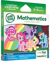 Size: 1024x1253 | Tagged: safe, fluttershy, pinkie pie, rainbow dash, twilight sparkle, alicorn, earth pony, pegasus, pony, g4, my little pony: friendship is magic mathematics, flower, game, leapfrog®️, leappad, leapster explorer, leapster gs, logo, looking at you, math, my little pony logo, old, rainbow, tree, twilight sparkle (alicorn)