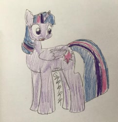 Size: 1046x1080 | Tagged: safe, artist:powerpup97, twilight sparkle, alicorn, pony, g4, hunger, hungry, sketch, solo, starving, stomach growl, stomach noise, traditional art, twilight sparkle (alicorn)