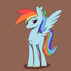 Size: 1280x1280 | Tagged: safe, artist:casualcolt, rainbow dash, pegasus, pony, g4, chest fluff, lidded eyes, simple background, solo