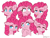 Size: 2400x1800 | Tagged: safe, artist:symbianl, pinkie pie, earth pony, pony, g4, :3, :p, bust, chest fluff, crying, cute, cute little fangs, diapinkes, ear fluff, ears back, expressions, eye twitch, eyes closed, fangs, fluffy, frown, grin, hoof fluff, lidded eyes, looking away, neck fluff, nervous, no pupils, pinkie pie is not amused, scared, shy, simple background, smiling, snaggletooth, solo, tongue out, unamused, white background, wide eyes