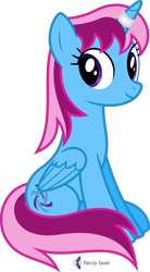 Size: 4000x7245 | Tagged: safe, artist:parclytaxel, oc, oc only, oc:parcly taxel, alicorn, pony, .svg available, absurd resolution, female, mare, simple background, sitting, smiling, solo, transparent background, vector