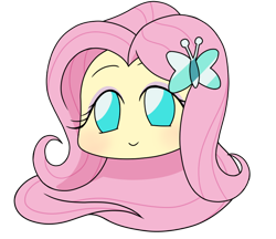 Size: 740x640 | Tagged: safe, artist:batipin, part of a set, fluttershy, equestria girls, g4, blushing, hairpin, head only, simple background, solo, transparent background