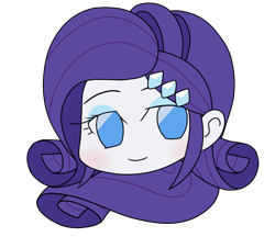 Size: 740x640 | Tagged: safe, artist:batipin, part of a set, rarity, equestria girls, g4, head only, simple background, solo, transparent background