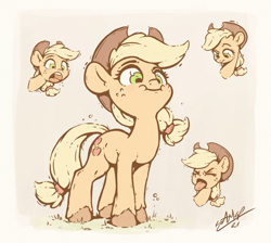 Size: 1080x966 | Tagged: safe, artist:assasinmonkey, applejack, earth pony, pony, g4, applejack's hat, bust, colored hooves, cowboy hat, cute, disgusted, female, freckles, hat, jackabetes, mare, open mouth, smiling, solo, tongue out, unshorn fetlocks, volumetric mouth