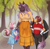 Size: 2960x2924 | Tagged: safe, artist:askbubblelee, oc, oc only, oc:rosie quartz, oc:sunstreak quartz, pegasus, unicorn, anthro, unguligrade anthro, clothes, colt, cousins, cute, digital art, dress, ear piercing, earring, female, filly, gilf, grandmother and grandchild, grandmother and granddaughter, grandmother and grandson, high res, holding hands, horn, jewelry, leonine tail, male, necklace, pegasus oc, piercing, plushie, shirt, tree, trio, unicorn oc