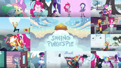 Size: 1280x721 | Tagged: safe, edit, edited screencap, editor:quoterific, screencap, apple bloom, applejack, bon bon, flash sentry, fluttershy, lyra heartstrings, maud pie, pinkie pie, rainbow dash, rarity, sci-twi, sunset shimmer, sweetie drops, trixie, twilight sparkle, winona, dog, equestria girls, equestria girls specials, g4, my little pony equestria girls: better together, my little pony equestria girls: holidays unwrapped, saving pinkie's pie, clothes, cold, collage, crossed arms, cutie mark, cutie mark on clothes, eyes closed, female, food, fork, geode of empathy, glasses, hat, humane five, humane seven, humane six, jacket, jewelry, leather, leather jacket, magical geodes, male, necklace, nose in the air, open mouth, snow, snowball, snowball fight, souffle, sweater, tree