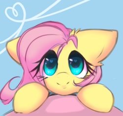 Size: 1354x1285 | Tagged: safe, artist:darkmaxxie, fluttershy, pegasus, pony, g4, bust, cute, daaaaaaaaaaaw, female, floppy ears, heart eyes, looking at you, looking up, looking up at you, mare, shyabetes, smiling, solo, wingding eyes