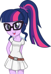 Size: 1273x1832 | Tagged: safe, artist:mr-breadman, sci-twi, twilight sparkle, equestria girls, g4, clothes, female, show accurate, simple background, solo, transparent background, vector