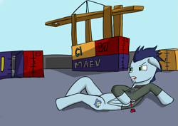 Size: 1681x1189 | Tagged: safe, artist:yo tengo, soarin', pegasus, pony, g4, solo